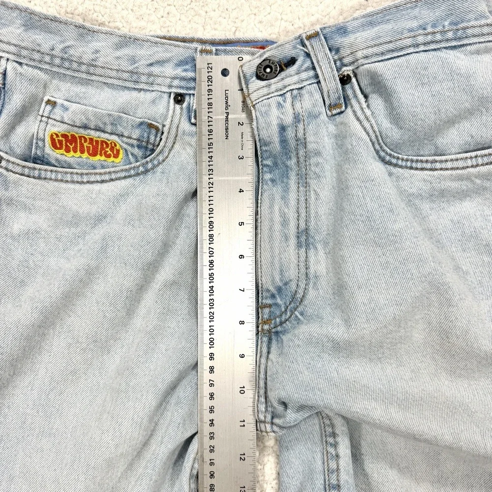 Empyre Denim Shorts Men's 30 Light Wash Skate Y2K Streetwear Jorts Urban Casual
